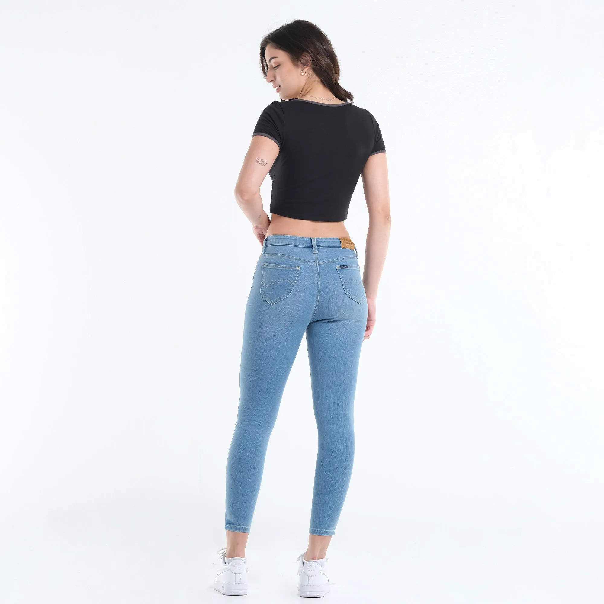 LEE LADIES 101  HEATHER DENIM PANTS IN WASHED IN LIGHT