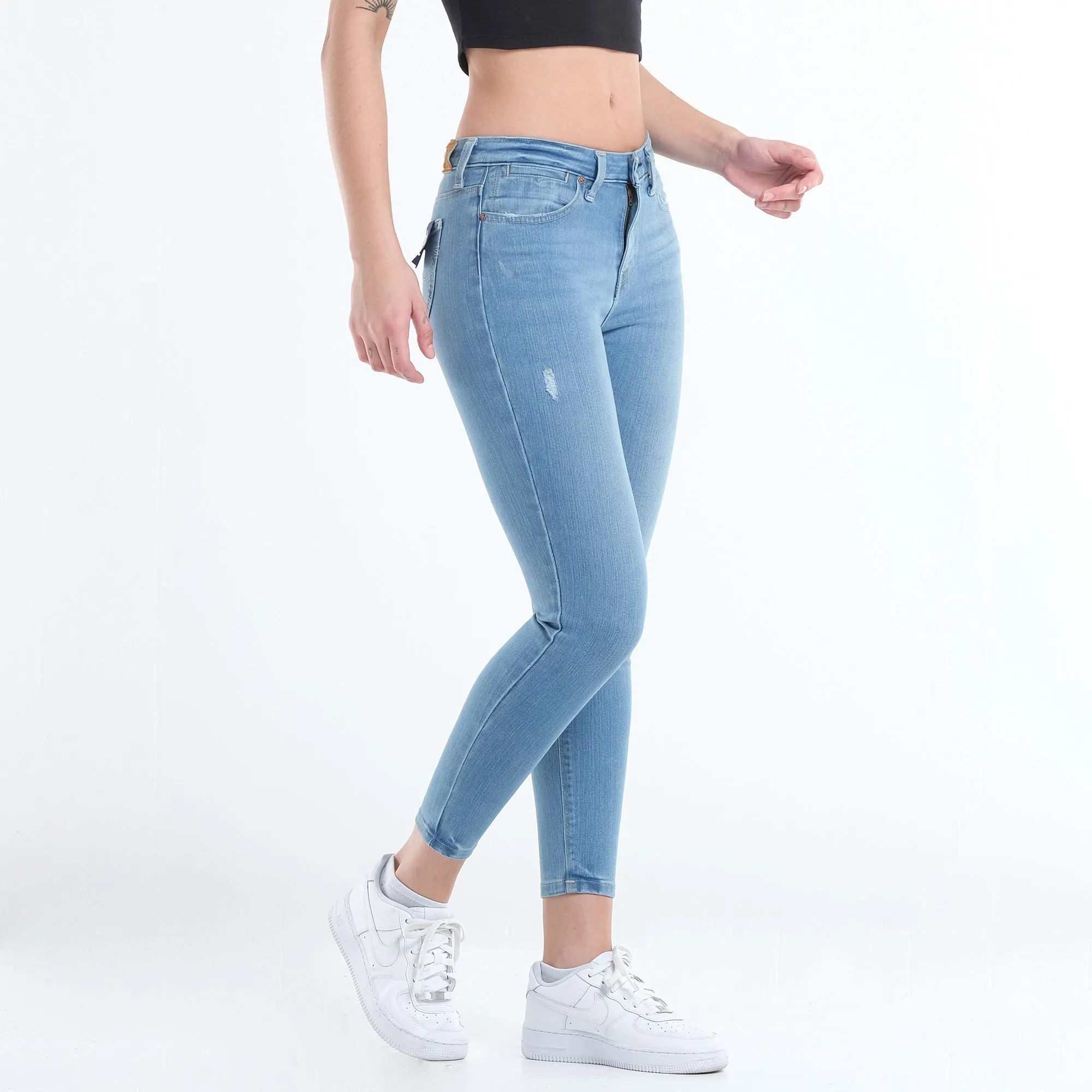 LEE LADIES 101  HEATHER DENIM PANTS IN WASHED IN LIGHT