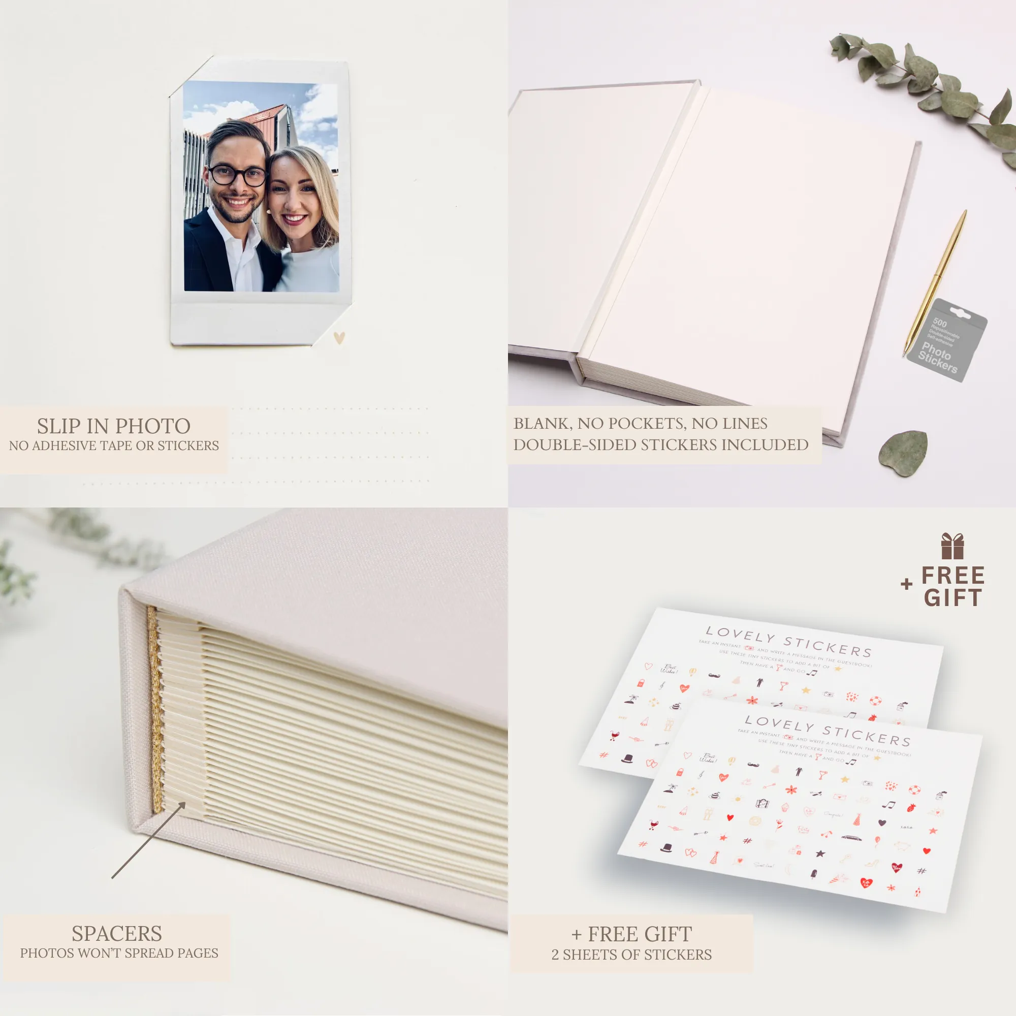 Light Gray   Real Gold | Guest Book