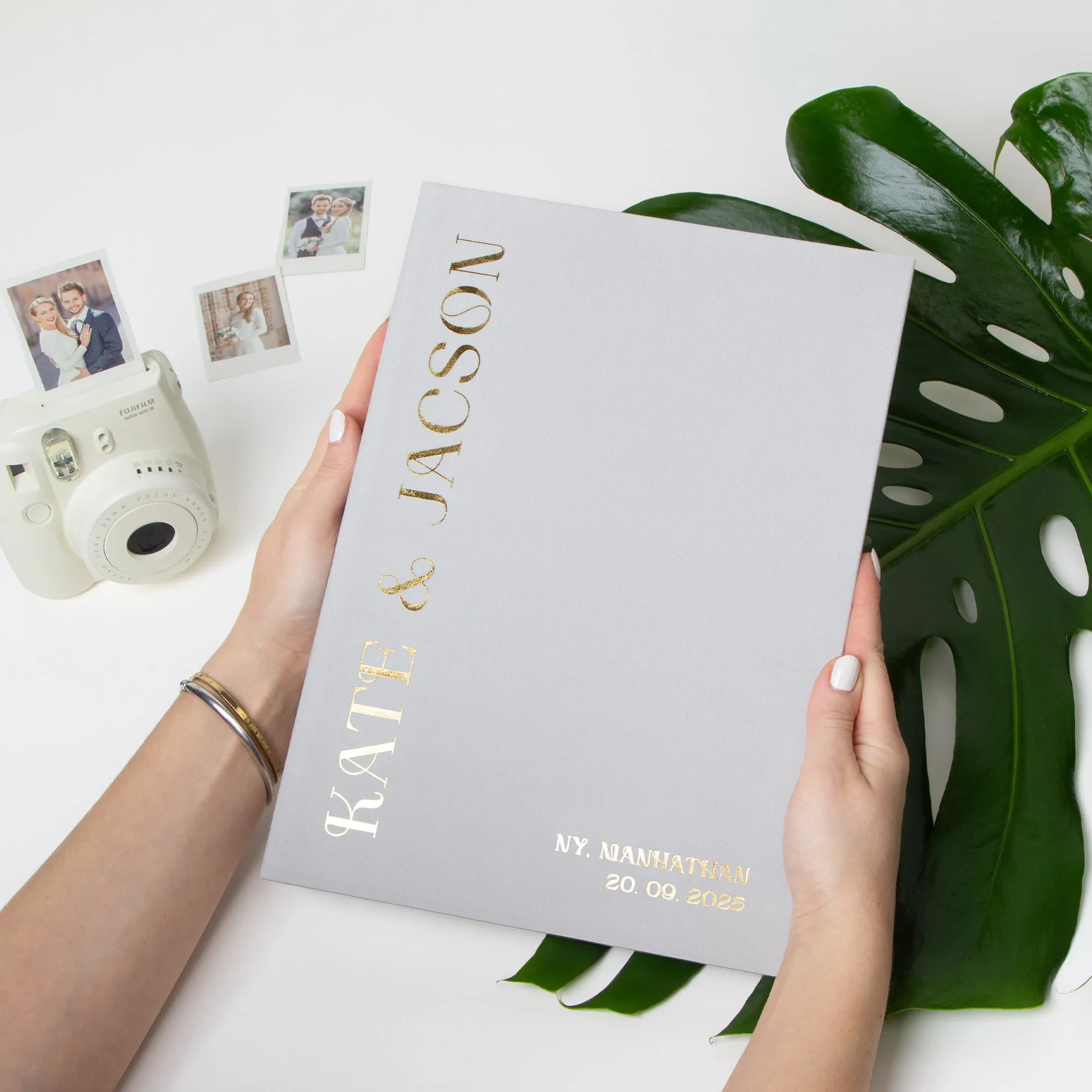 Light Gray   Real Gold | Guest Book