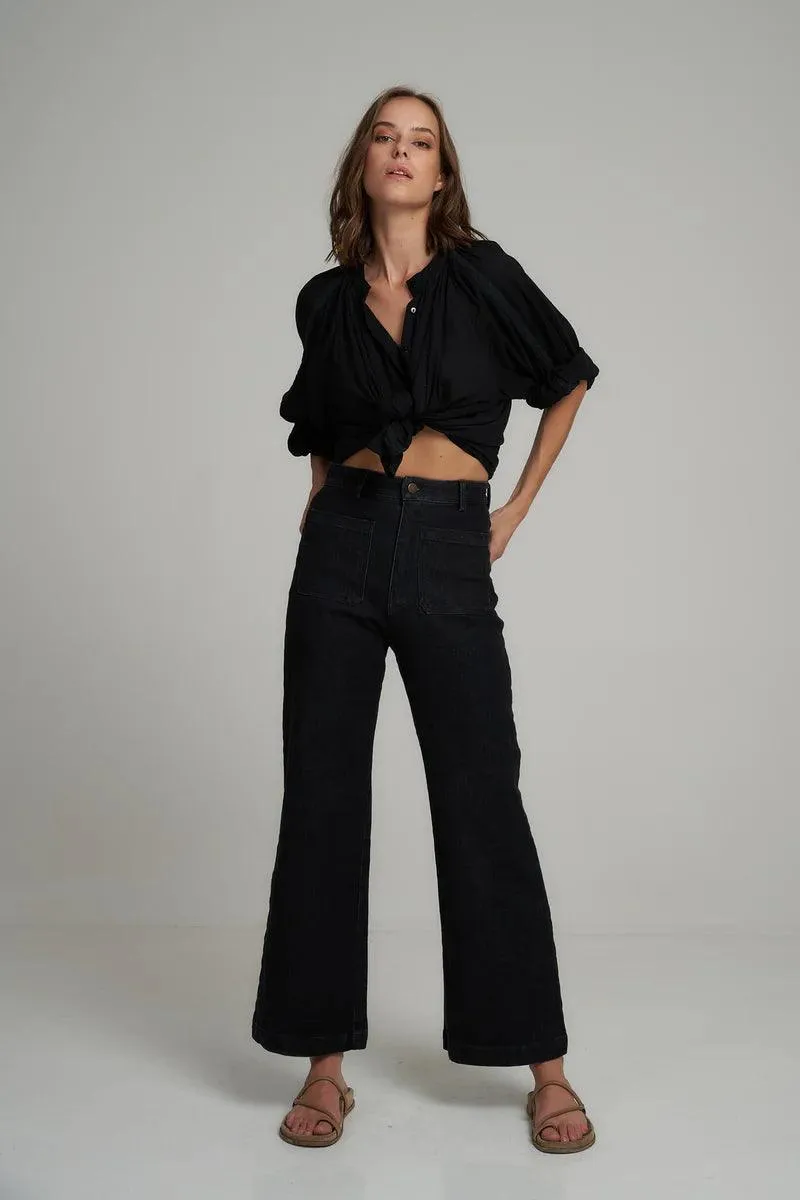 Lilya Molly Denim Jean in Faded Black