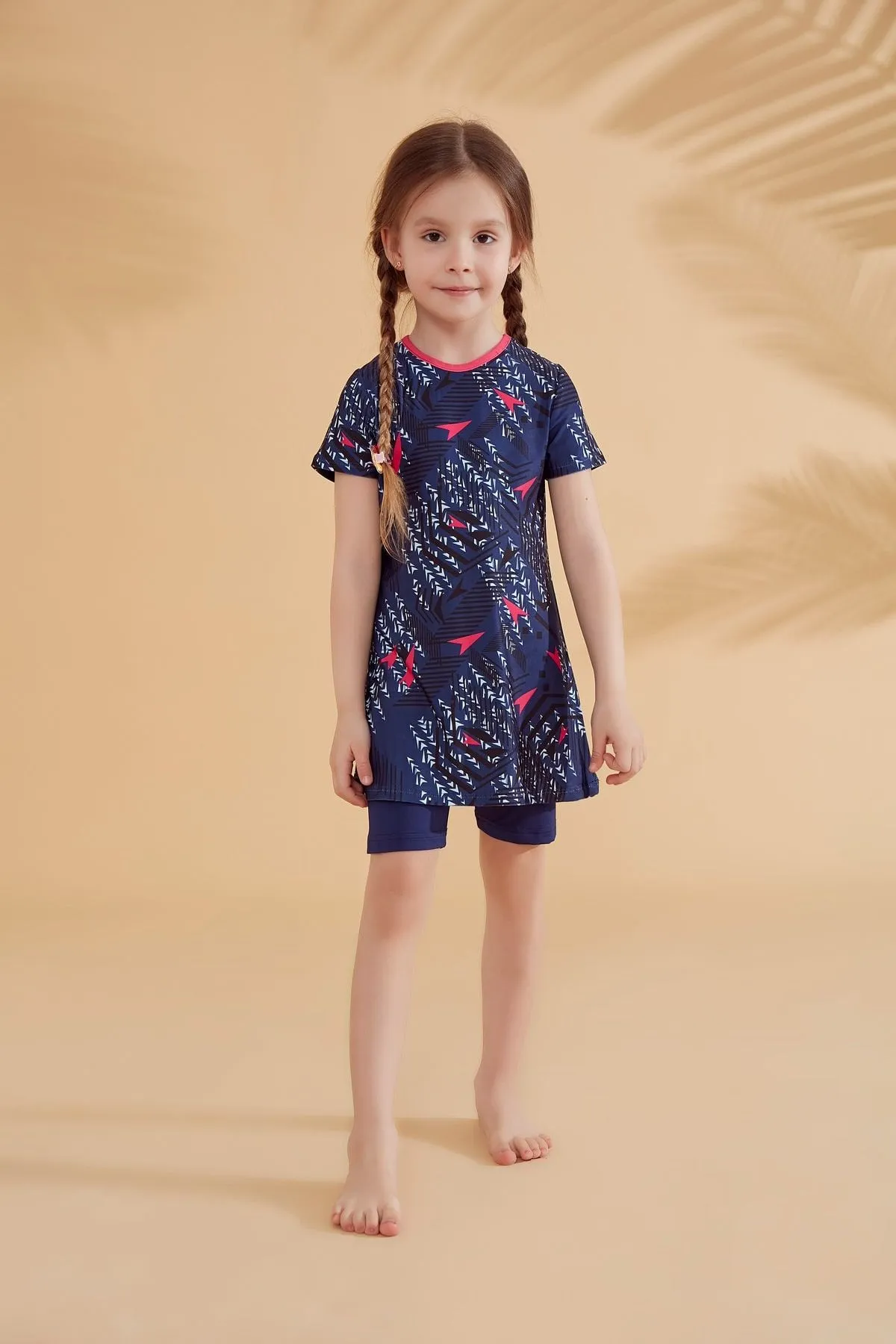 Lycra Navy Kids Swimsuit K2337