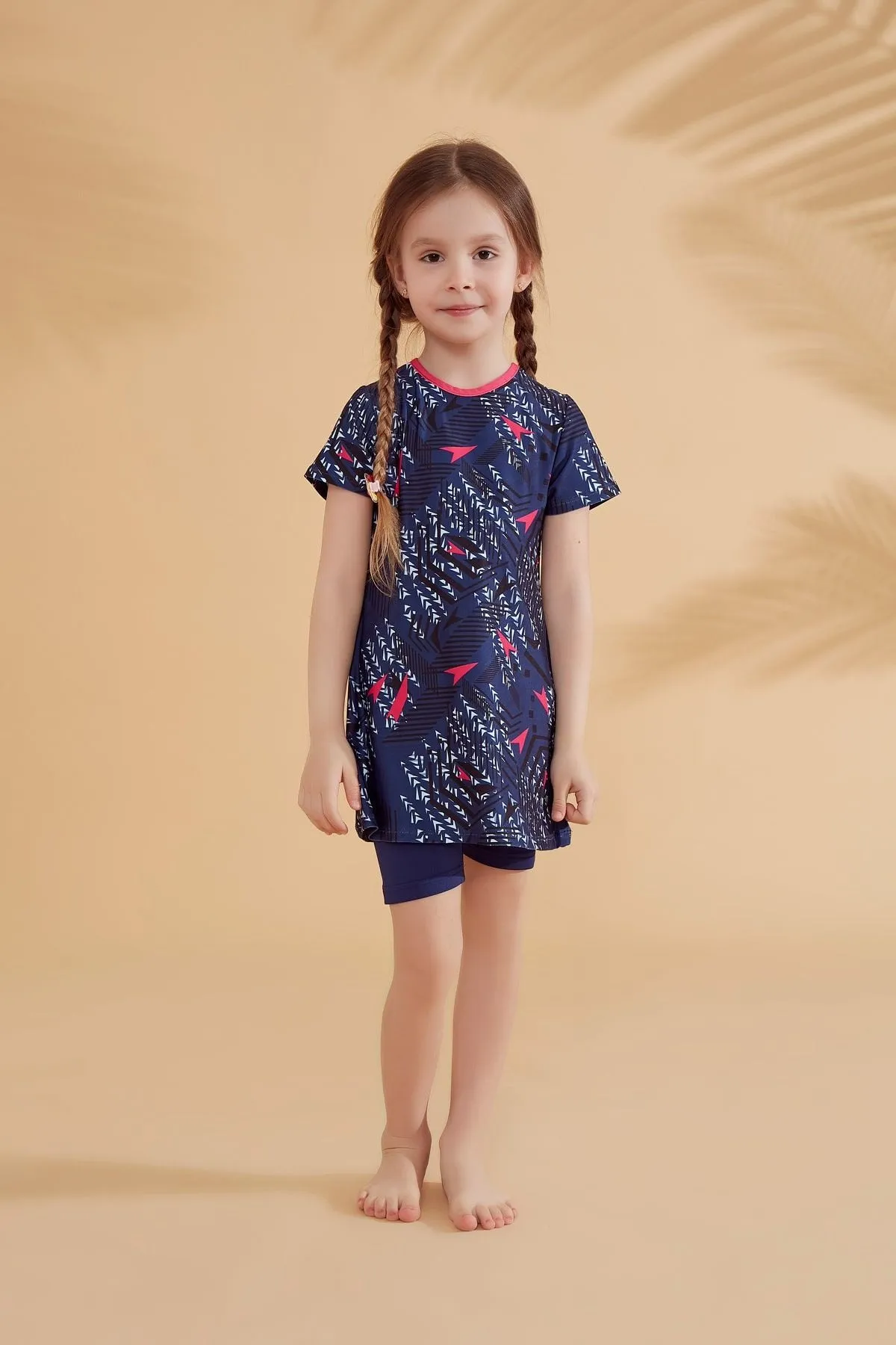 Lycra Navy Kids Swimsuit K2337