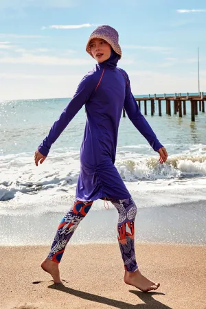 Lycra Purple Burkini Modest Swimwear M2494