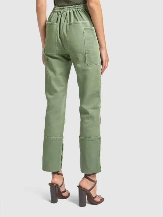 Max Mara   Facella high waist cotton drill pants 