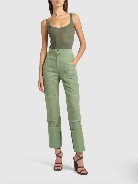 Max Mara   Facella high waist cotton drill pants 