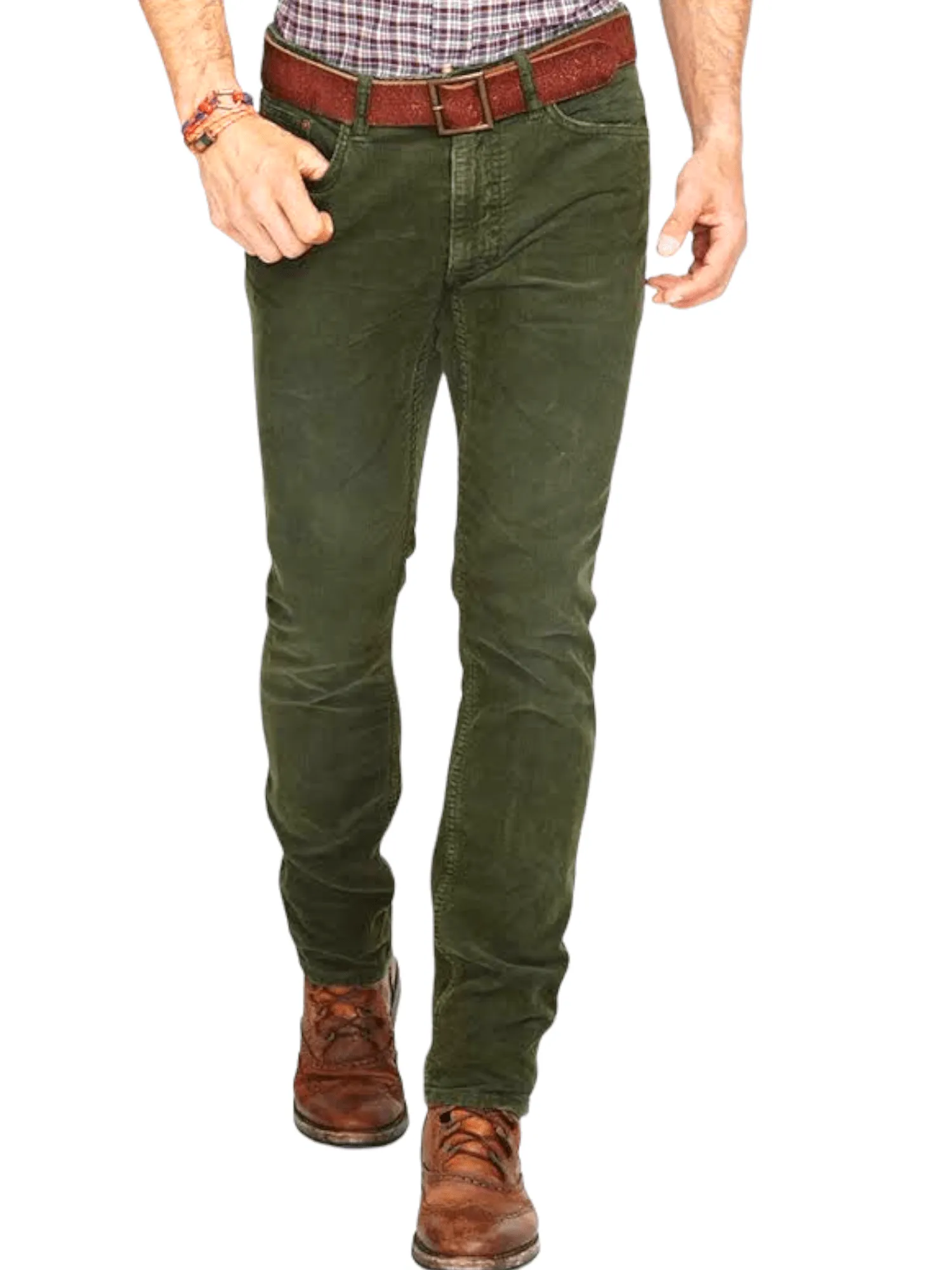 Men Polo Pants (Slim-Fit) - Oil Green