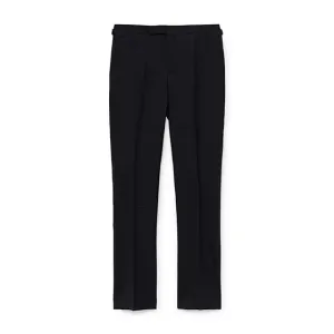 Men's Hackett, Stretch Wool & Cotton Trousers in Charcoal