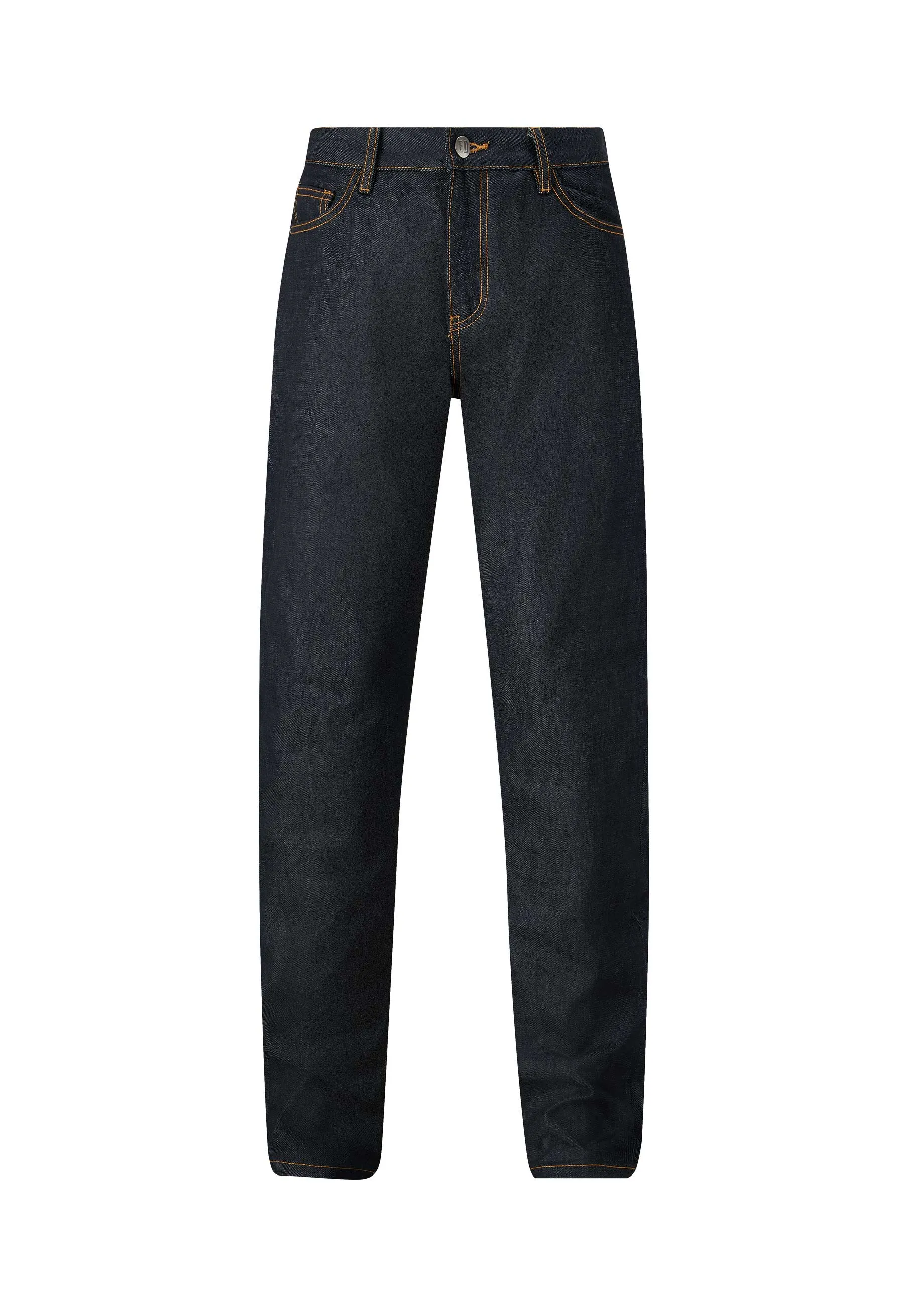 Mens Nyc-Skull-Tatt Embroidered Denim Trousers Jeans - Indigo