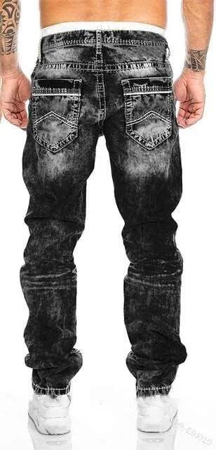 Men's Relaxed-Fit Stone Wash Denim Jeans