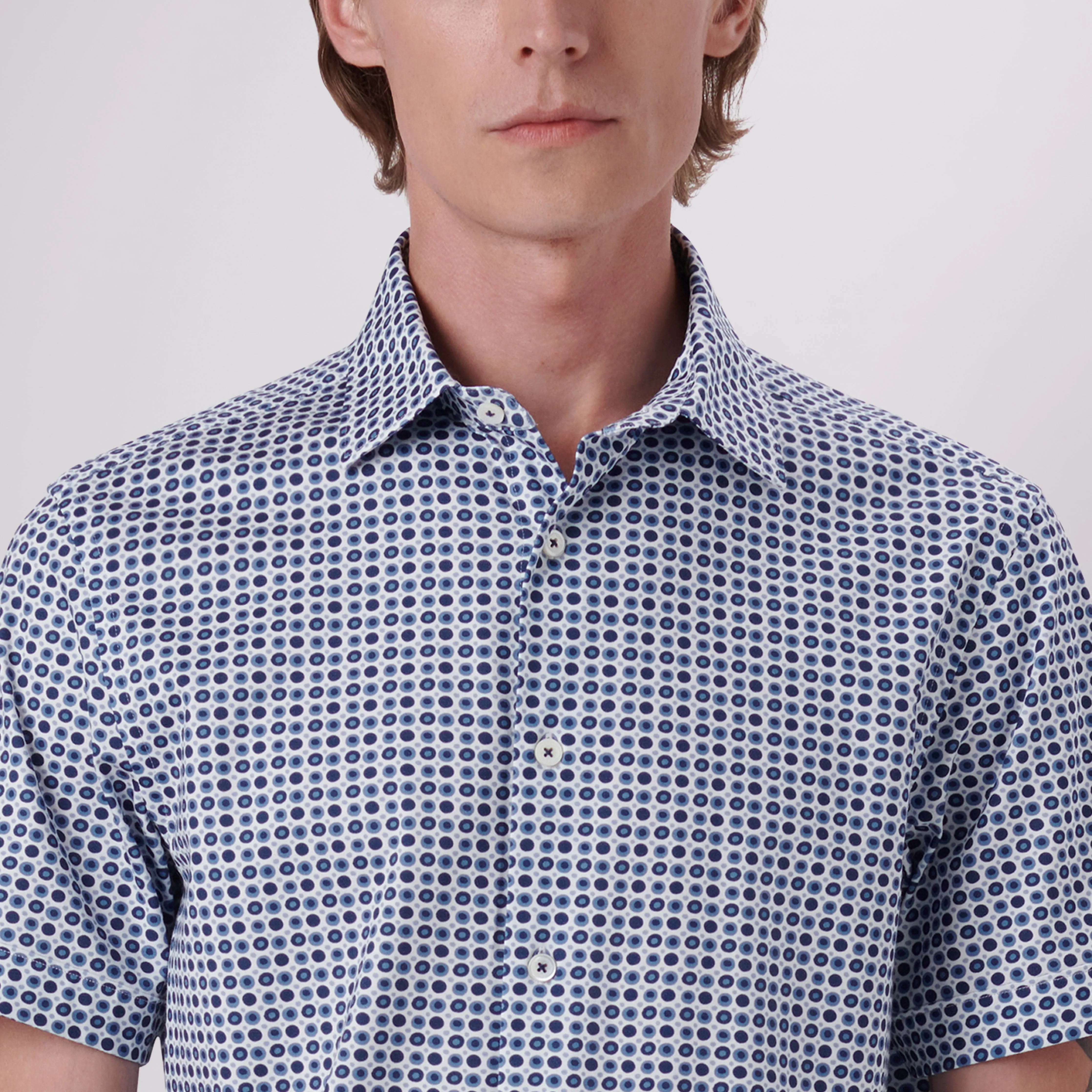 Milo Bull's Eye Print OoohCotton Short Sleeve Shirt