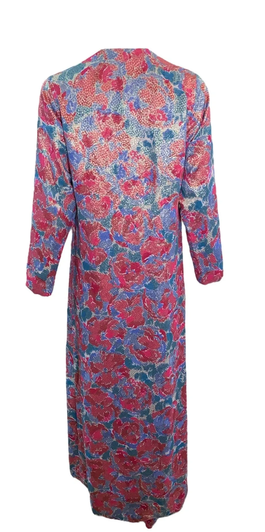 Norman Norell 70s Floral Lame Pantsuit Ensemble