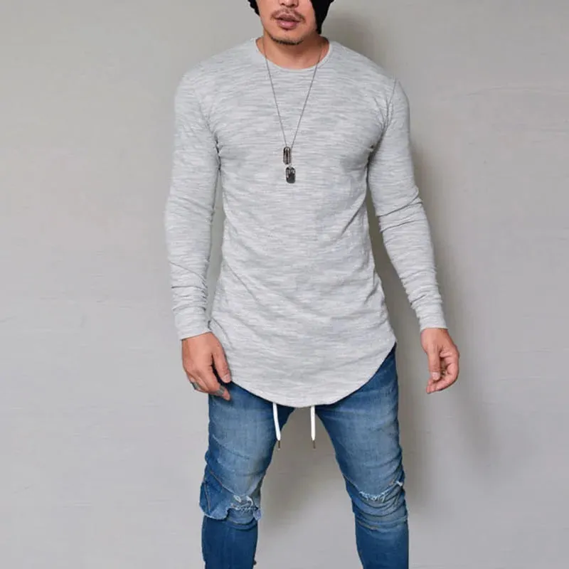 O-Neck Solid Casual Long Sleeve