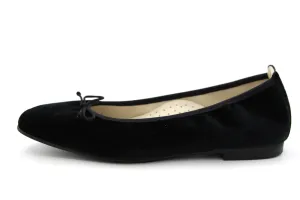 Or kideas  Black Velvet Square Toe Ballet Flat 22027