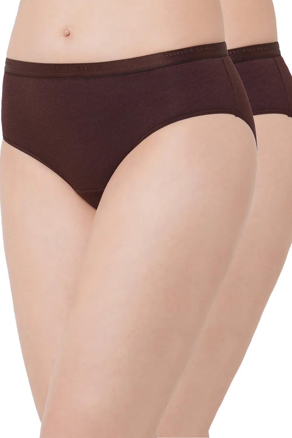 Organic Cotton Antimicrobial  High waist Hipster-ISP002-Dark Sienna_Dark Sienna-