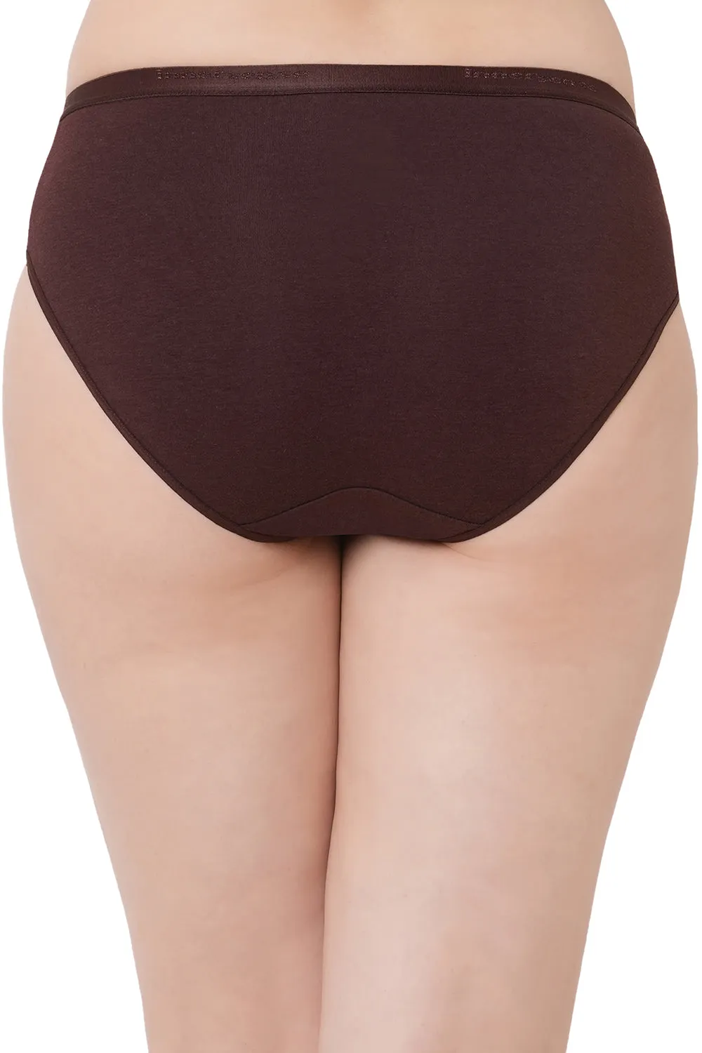 Organic Cotton Antimicrobial  High waist Hipster-ISP002-Dark Sienna_Dark Sienna-