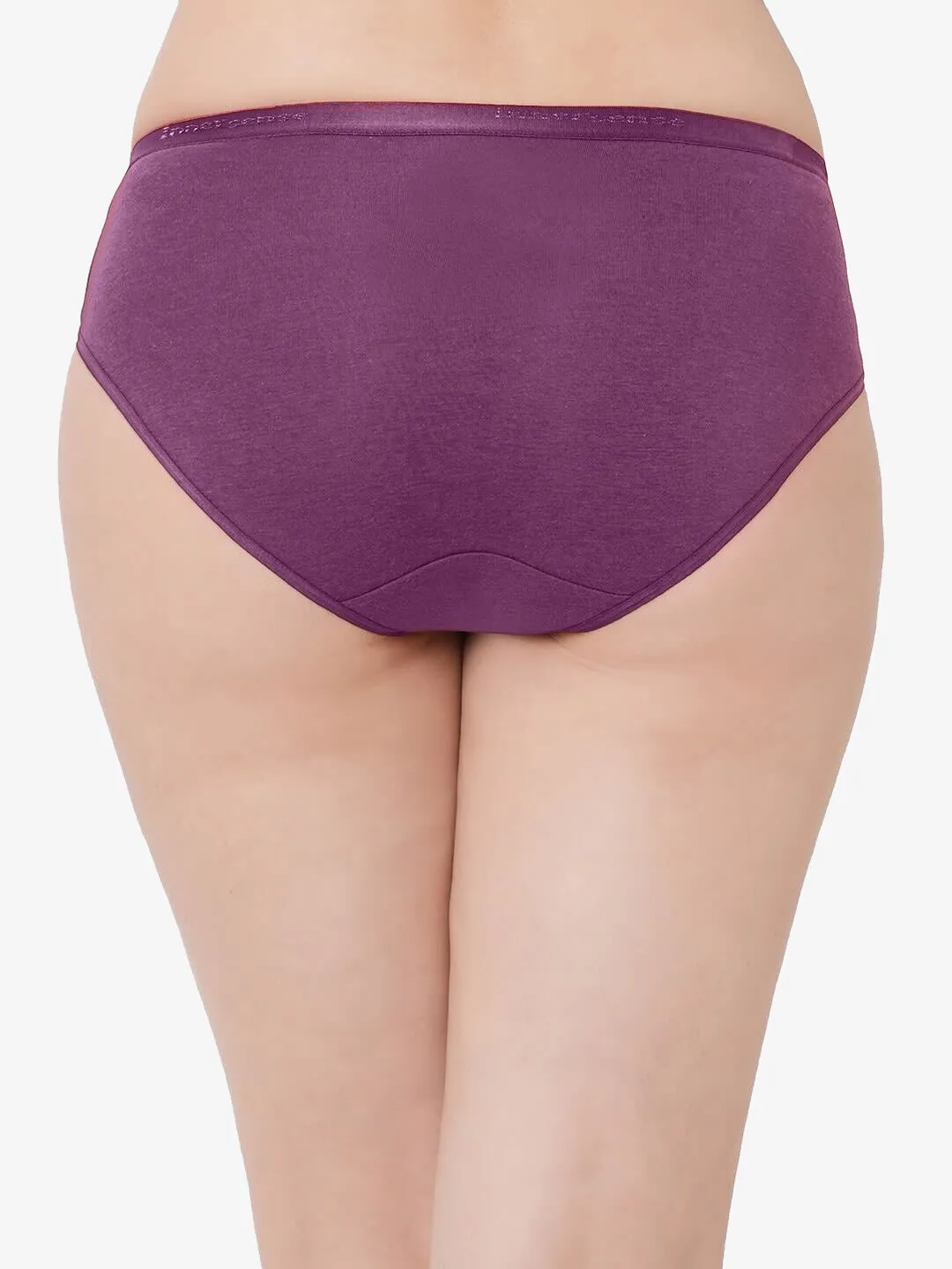 Organic Cotton Antimicrobial  High waist Hipster-ISP002-Sangria_Deep Purple