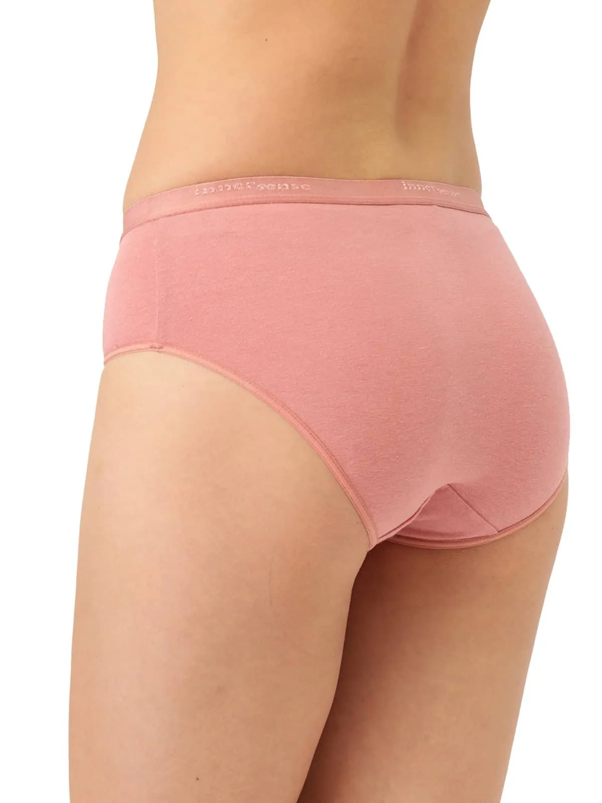 Organic Cotton Antimicrobial  High waist Hipster (Pack Of 2)-ISP002-Mauve_Navy-