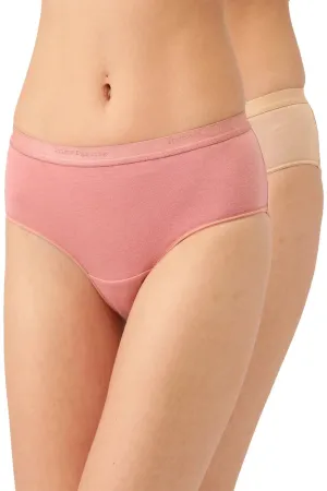 Organic Cotton Antimicrobial  High waist Hipster (Pack Of 2)-ISP002-Mauve_Skin-