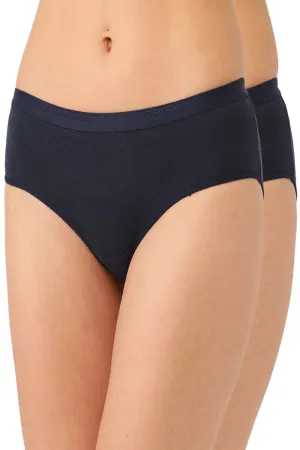 Organic Cotton Antimicrobial  High waist Hipster (Pack Of 2)-ISP002-Navy_Navy-