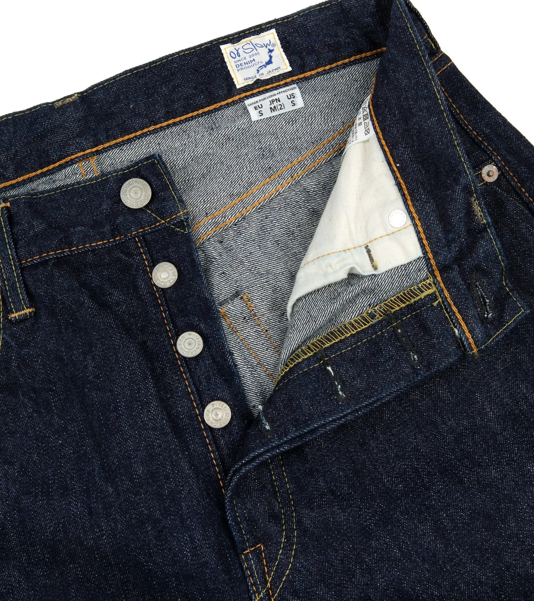 OrSlow 105 Standard Fit Selvedge Denim: One Wash