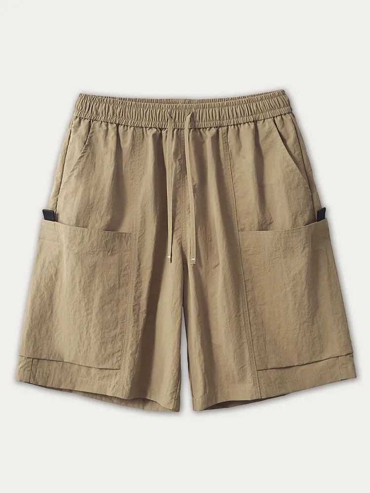 Outdoor Solid Color Waterproof Cargo Shorts