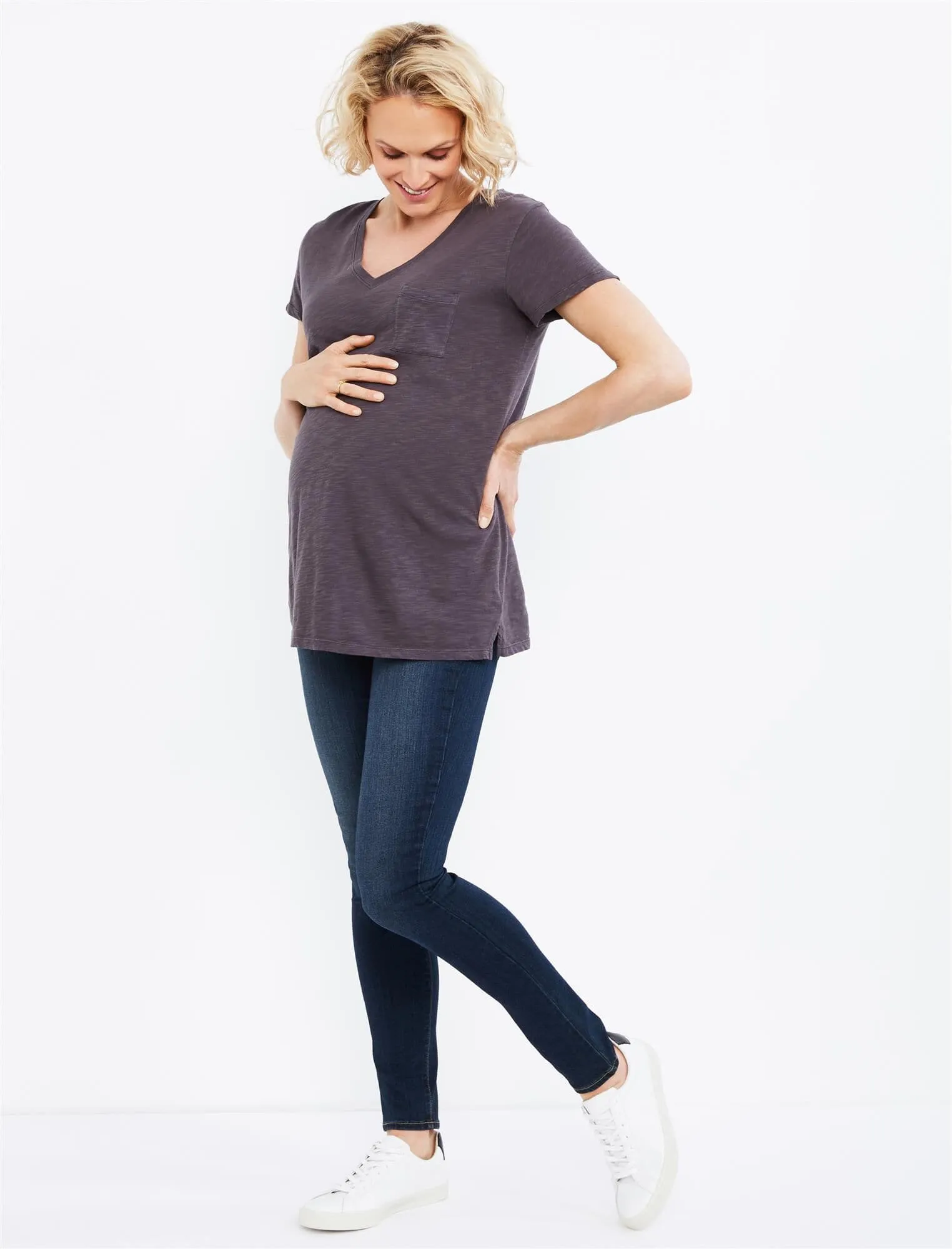 Paige Side Panel Verdugo Ultra Skinny Maternity Jeans in Nottingham