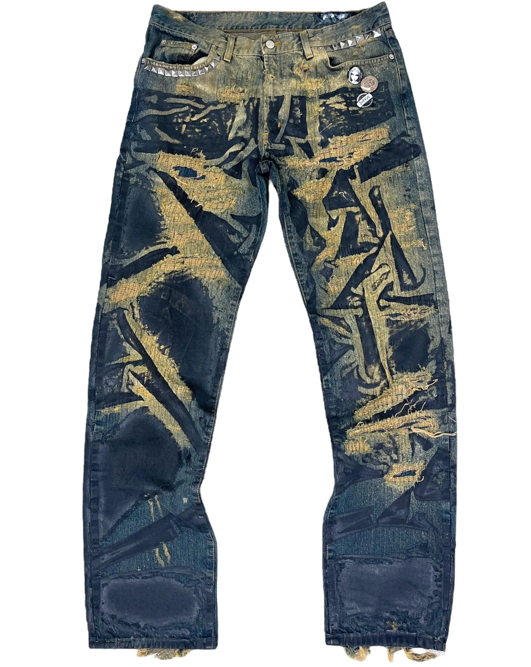 Painted Moss Repair Denim- 36