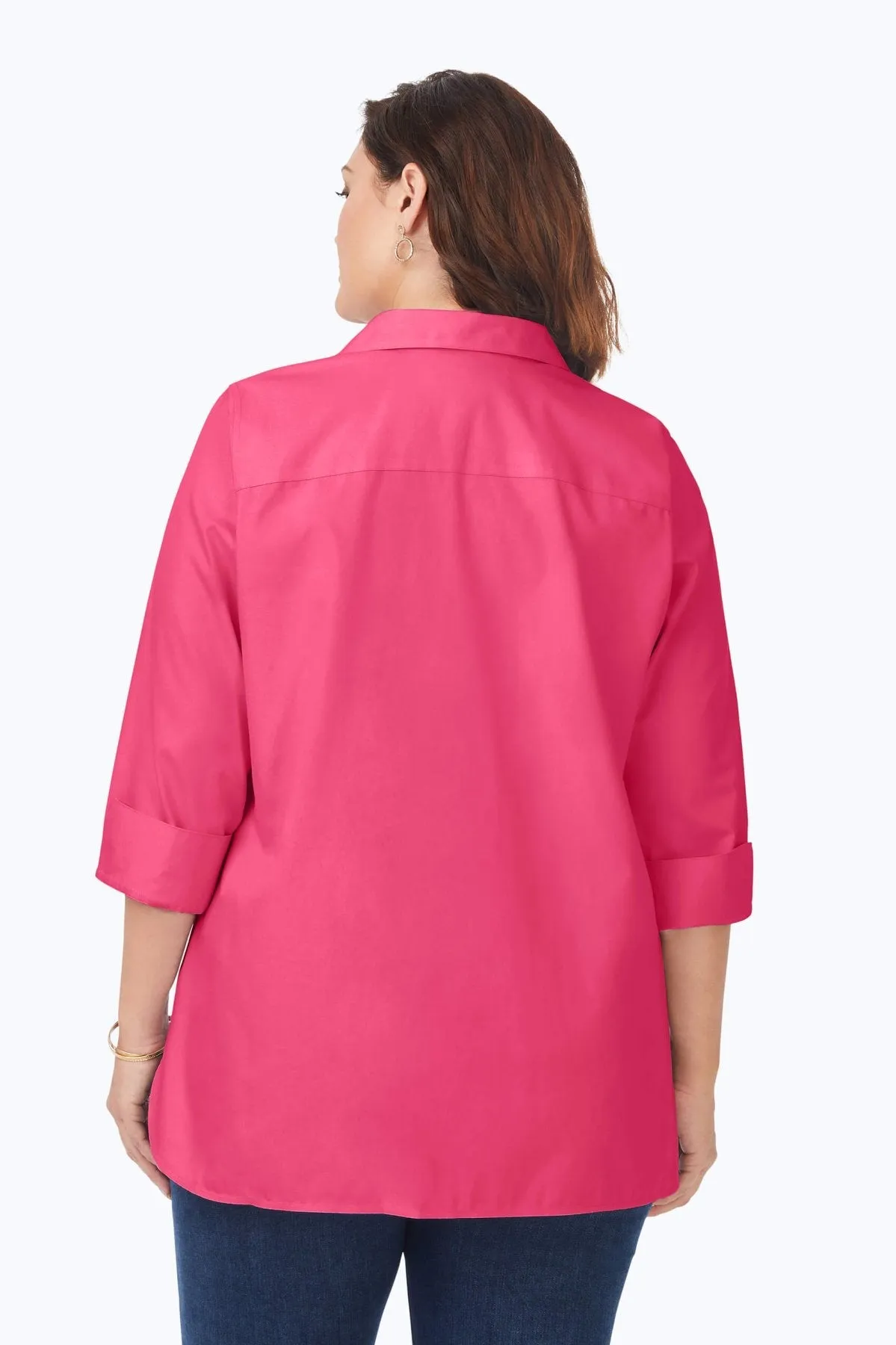 Pandora Plus Pinpoint No Iron 3/4 Sleeve Tunic