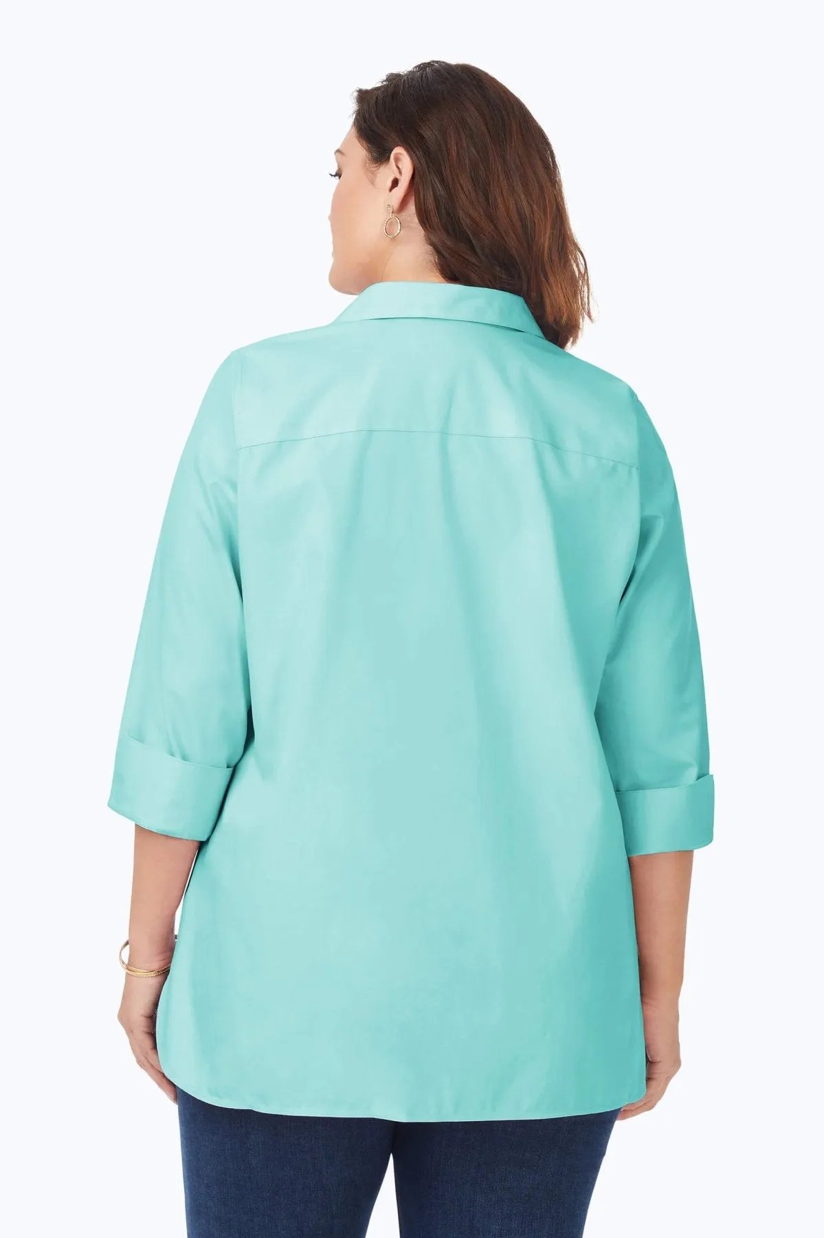 Pandora Plus Pinpoint No Iron 3/4 Sleeve Tunic