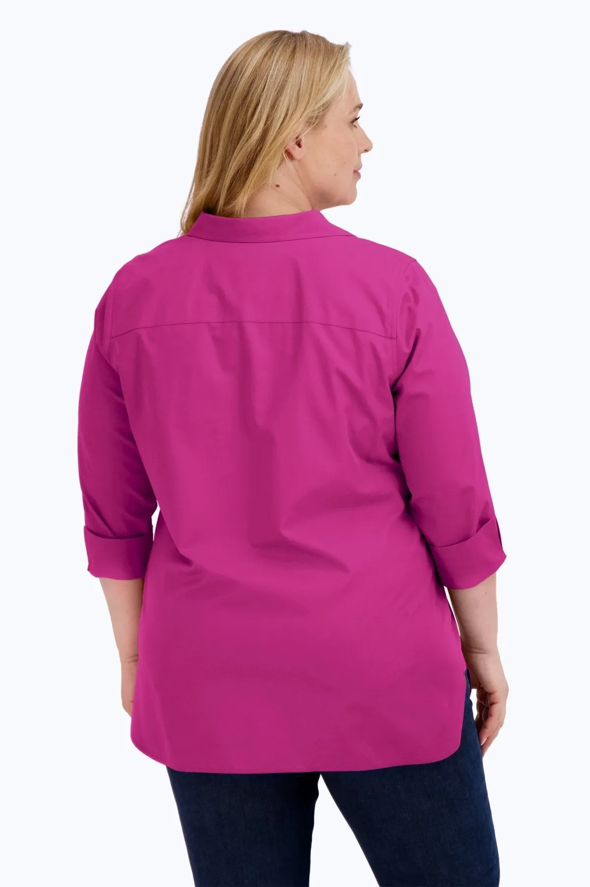 Pandora Plus Pinpoint No Iron 3/4 Sleeve Tunic