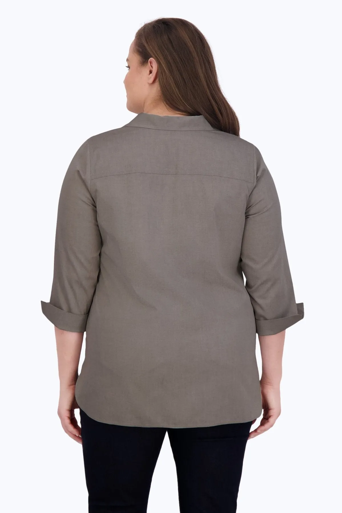 Pandora Plus Pinpoint No Iron 3/4 Sleeve Tunic