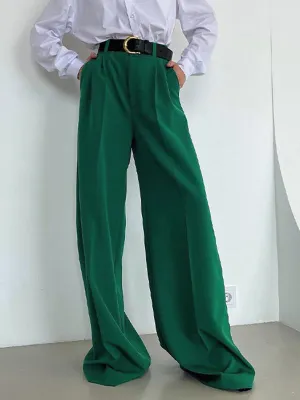 Pants Straight High Waist Floor Dragging Casual Wide Leg Pants for Women