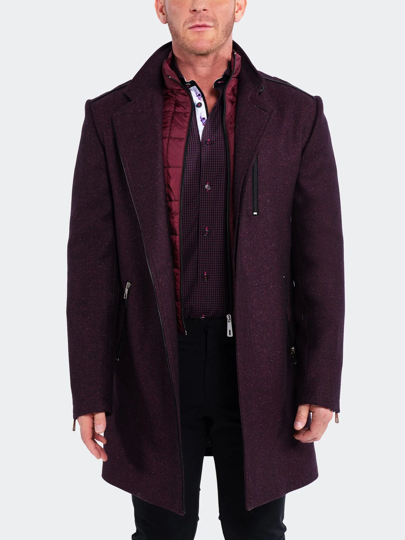 Peacoat Captain Red