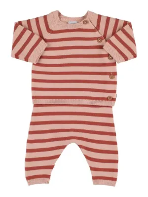 Petit Bateau   Cotton tricot cardigan &amp; pants 