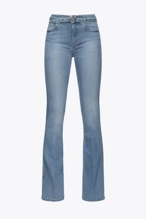 PINKO Jeans flared denim blue stretch