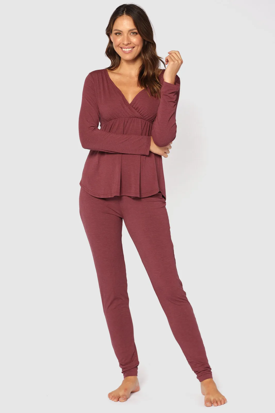 PJ Slouch Pant - Burgundy