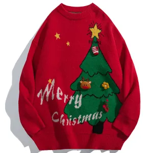 PopFlying Oversize Sweater Christmas Tree