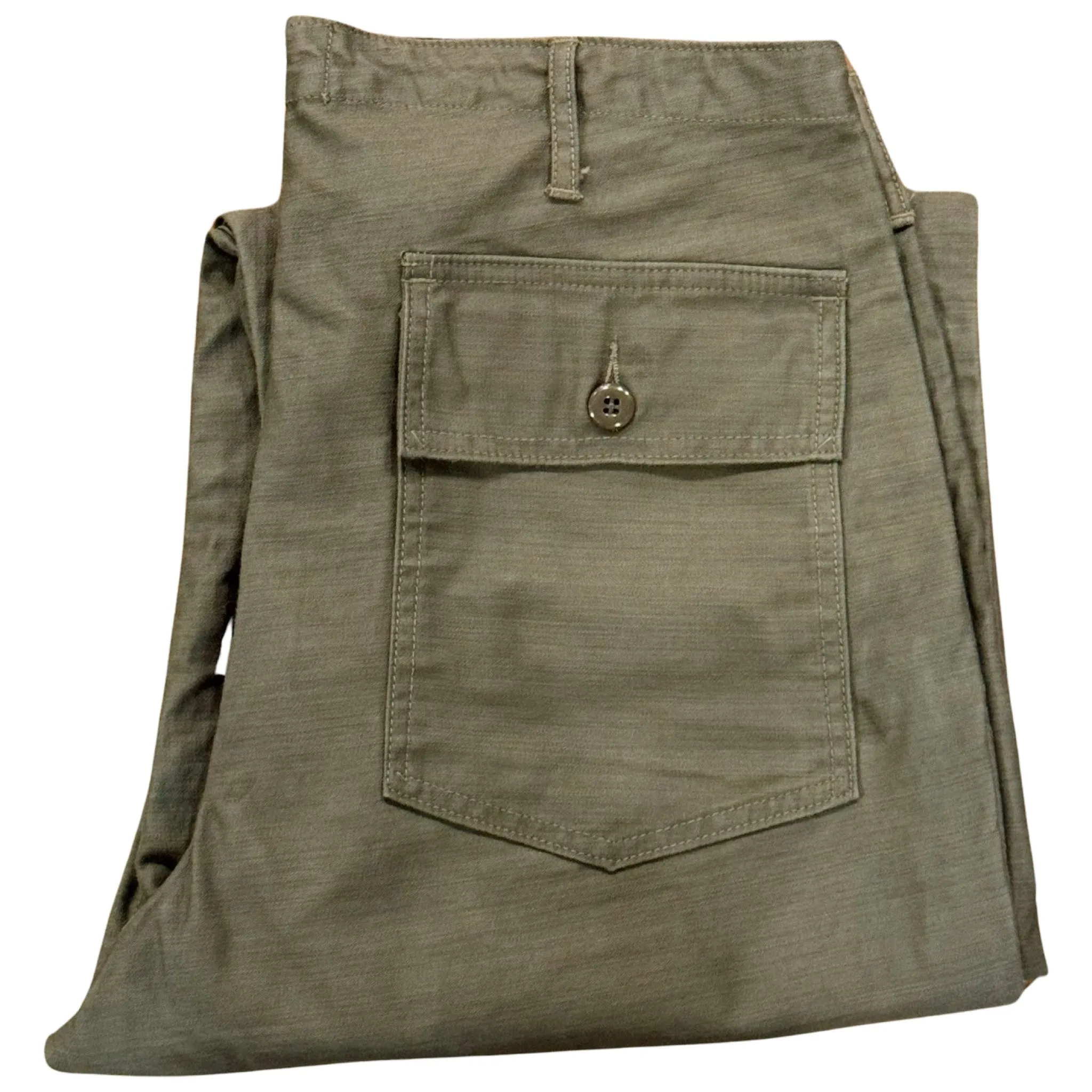 Pre Order - OG-107 60's era GI chinos in 12 oz Baker Back Cotton Satin.