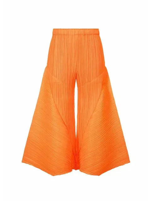 Pre Order: Pleated Wide Leg Elastic Waist Solid Trouser Pants