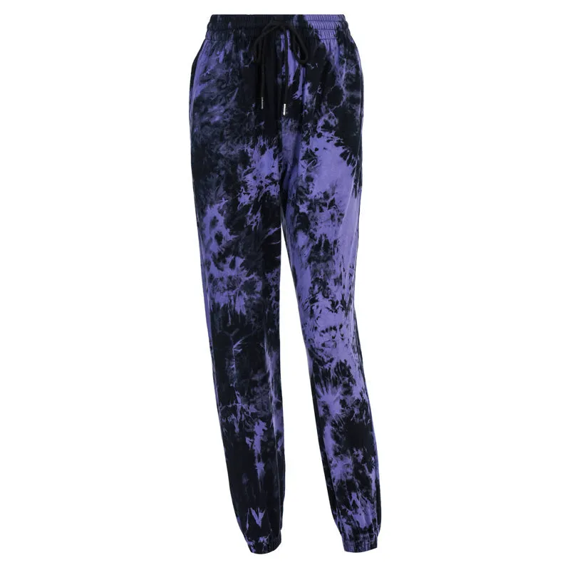 Purple Tie Die Aesthetic High Waist Loose Sweatpants