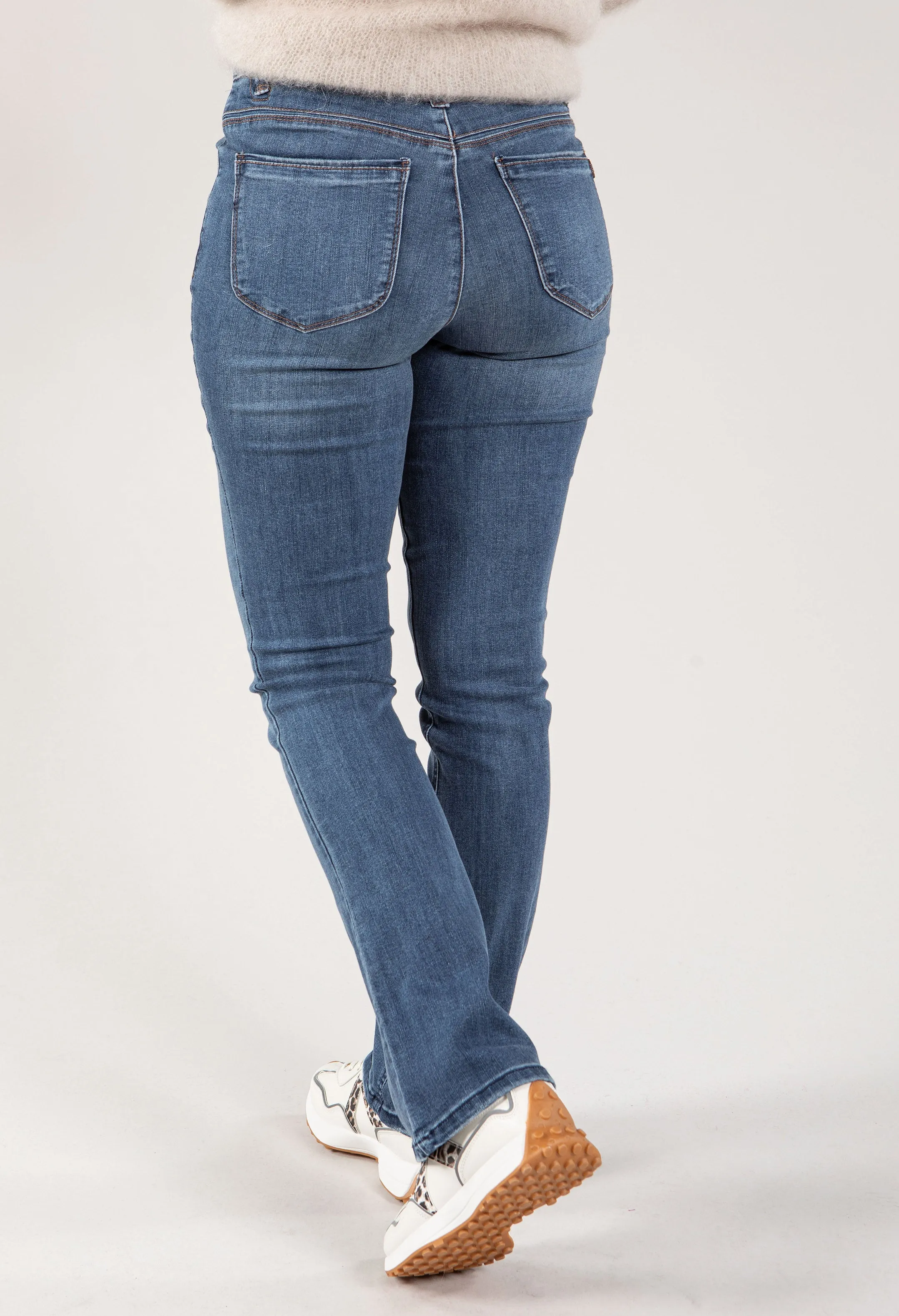 "Ab"solution® High Rise Artisanal Denim Itty Bitty Boot Jean