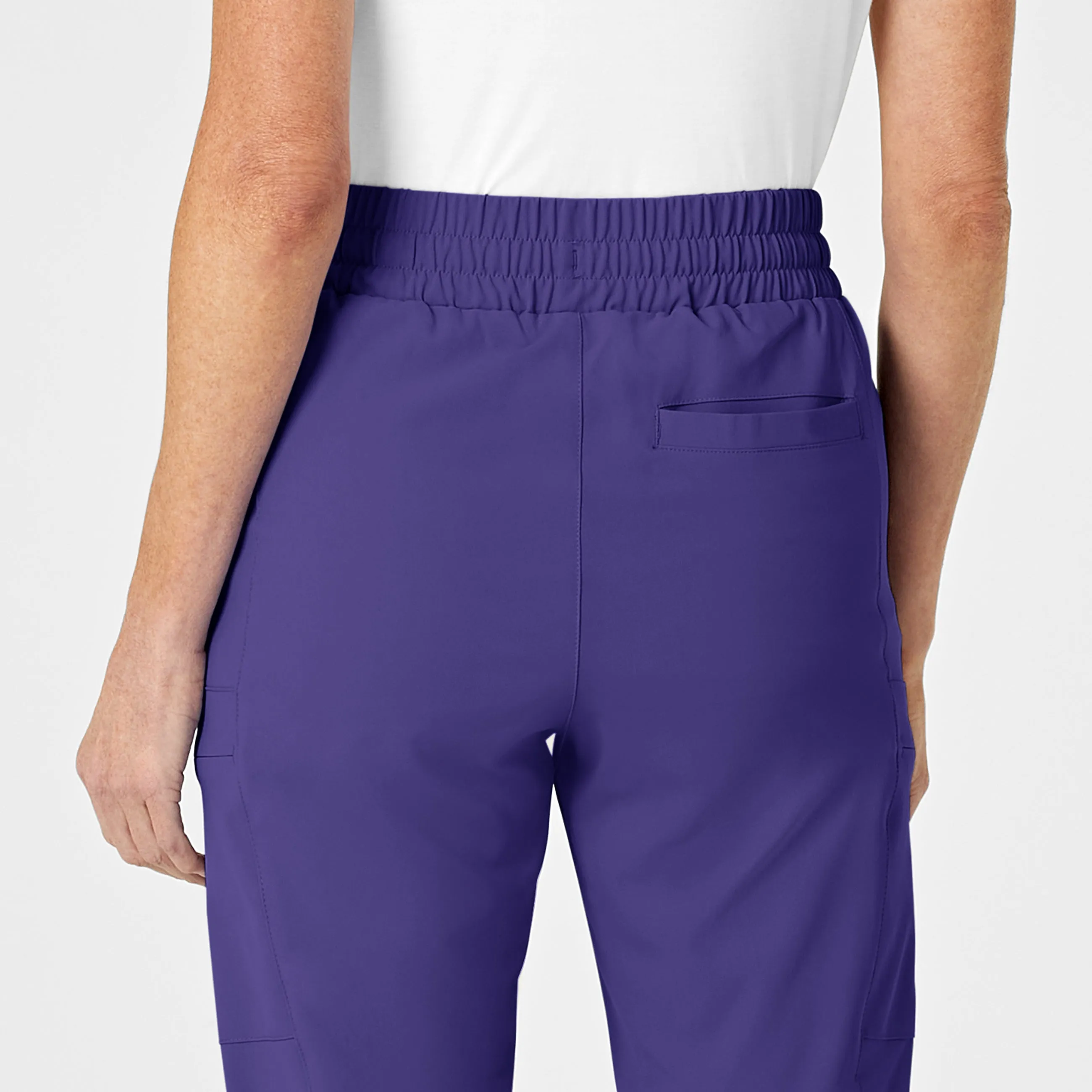 RENEW Women's High Waist Slim Leg Scrub Pant - Grape