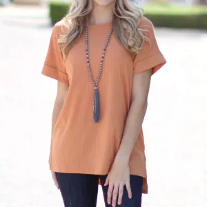 Ribbed Flowy Top | S-XL