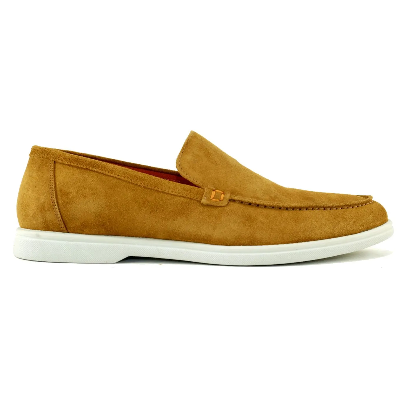 Rio Casual Suede Loafer in Khaki by Alan Payne Footwear