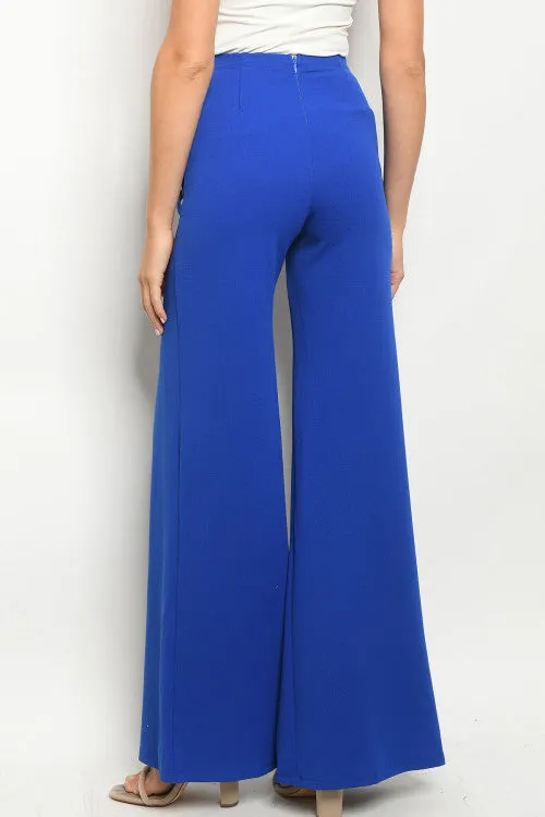 Royal Blue Wide Leg Vintage Inspired Pants