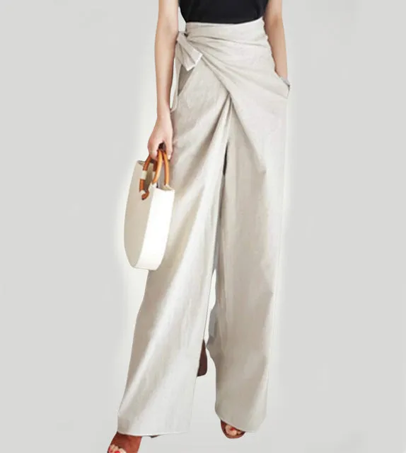 Sadie Wrap Around Wide Leg Trousers