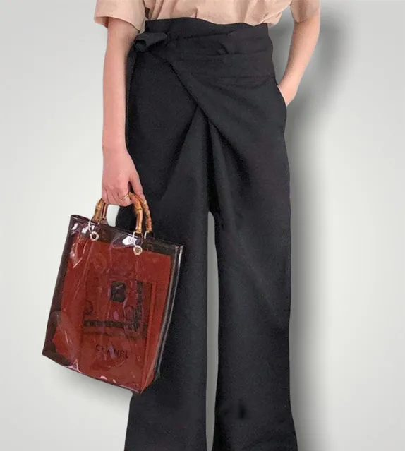 Sadie Wrap Around Wide Leg Trousers