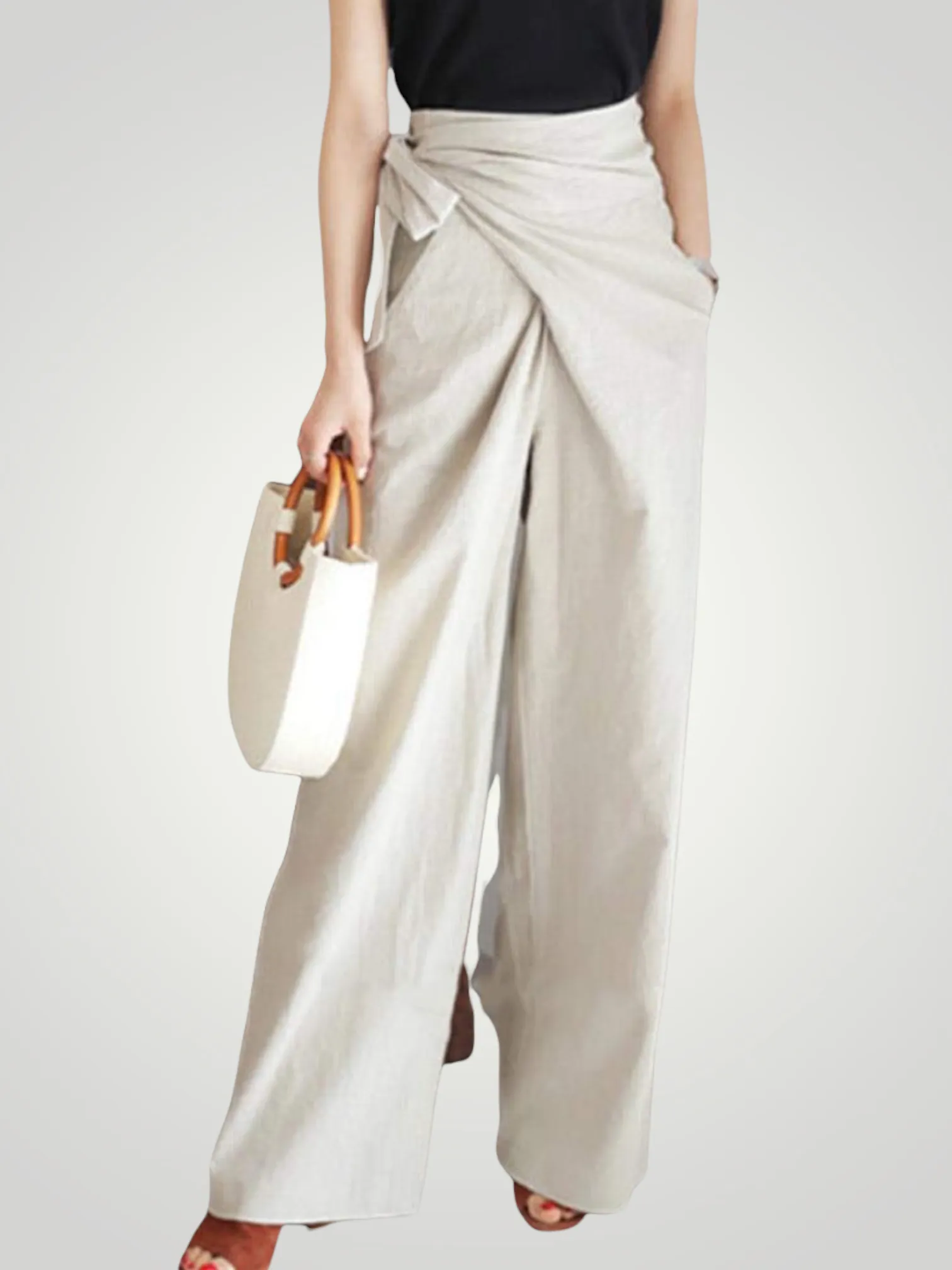 Sadie Wrap Around Wide Leg Trousers