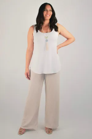 Sand Haven Poly/Rayon Knit Palazzo Pants